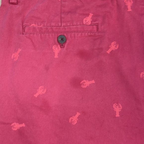 Lobster (or Crawfish 😜) Slim Fit Flat Front Chino Shorts Red Size 40 💗 - Picture 4 of 5
